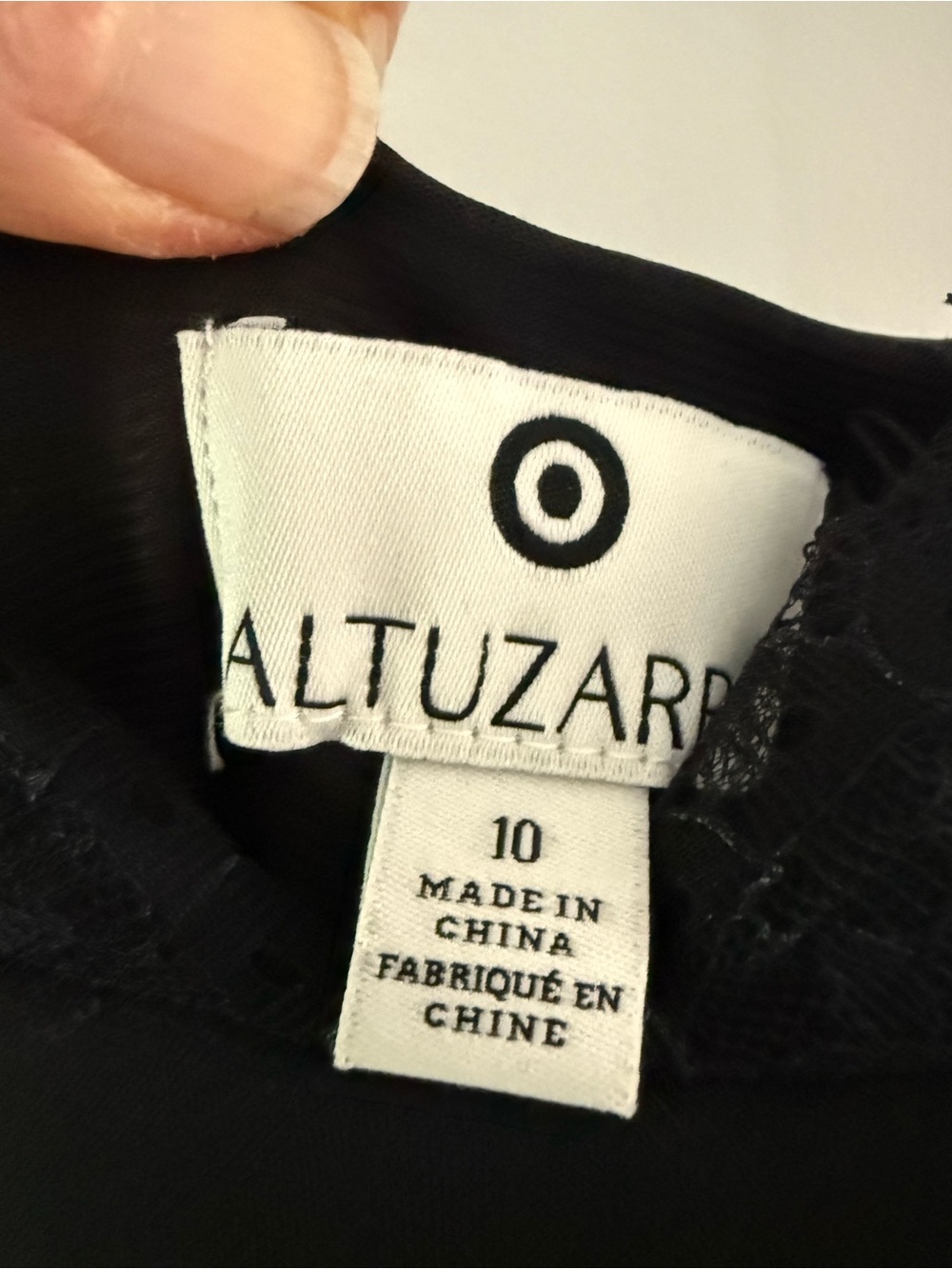 Altuzarra for Target Black Lace-Trim A-Line Dress Sz 10 - Picture 2 of 3